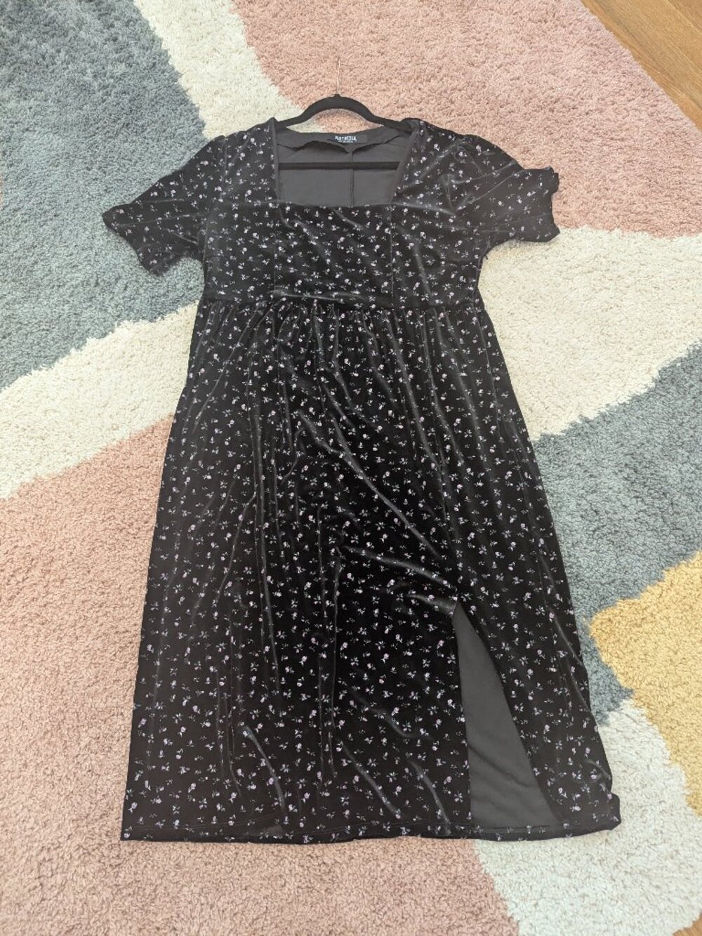 Disturbia Woe Velvet Floral Midi Dress UK 18 US 14 NWOT Whimsigoth